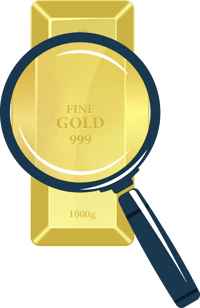 Gold bar zoom in